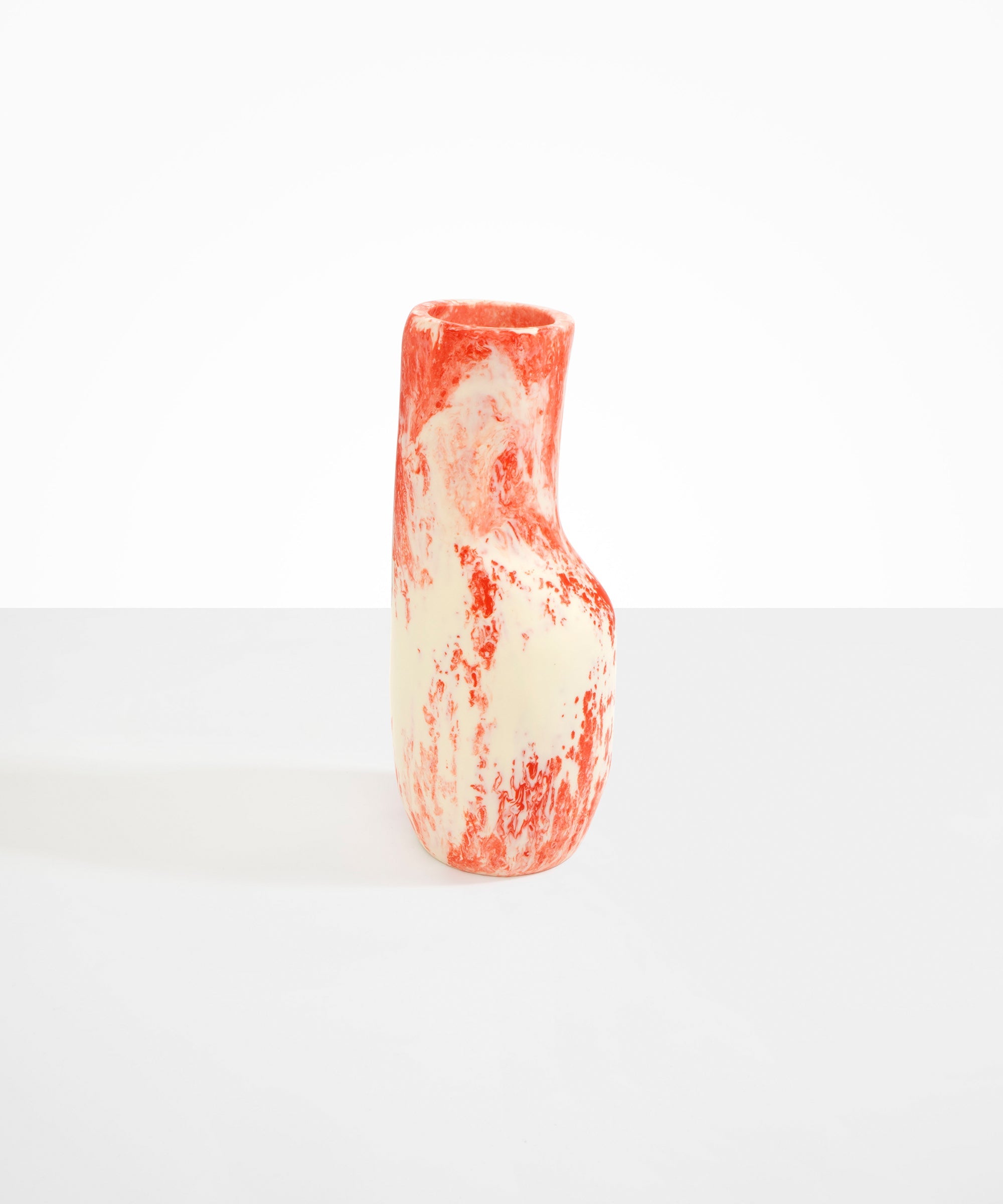 Dinosaur Designs Medium Studio Vase in Strawberry Colour resin..