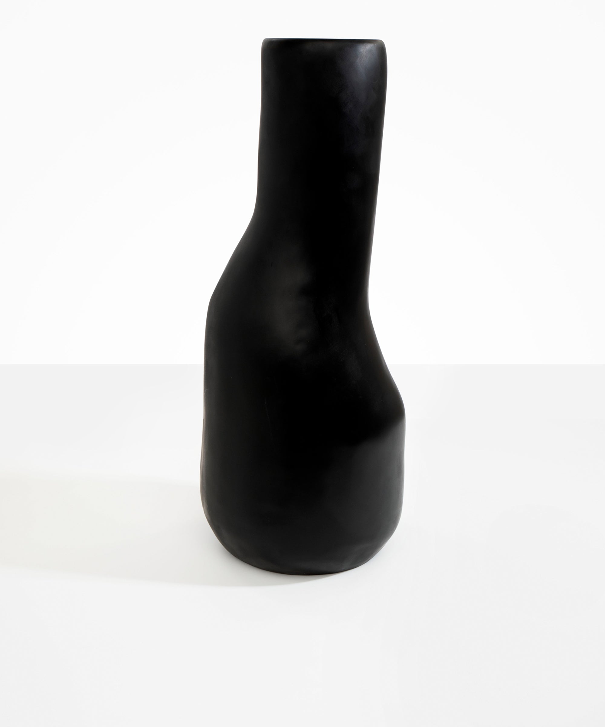 Dinosaur Designs Tall Studio Vase in Black Colour resin..