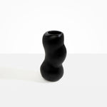 Dinosaur Designs Medium Valley Vase in Black Colour resin