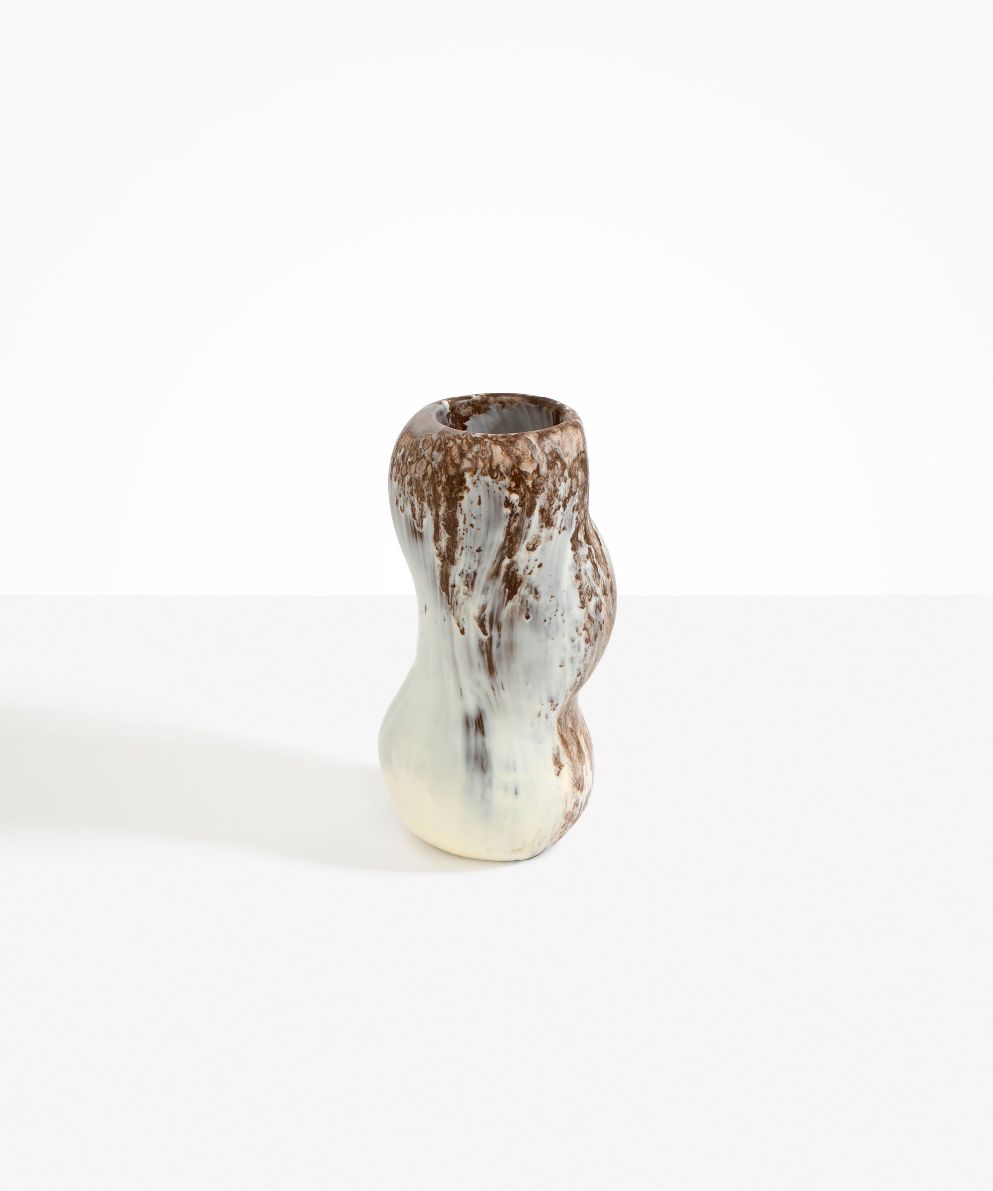 Dinosaur Designs Medium Valley Vase in Cappuccino Colour resin