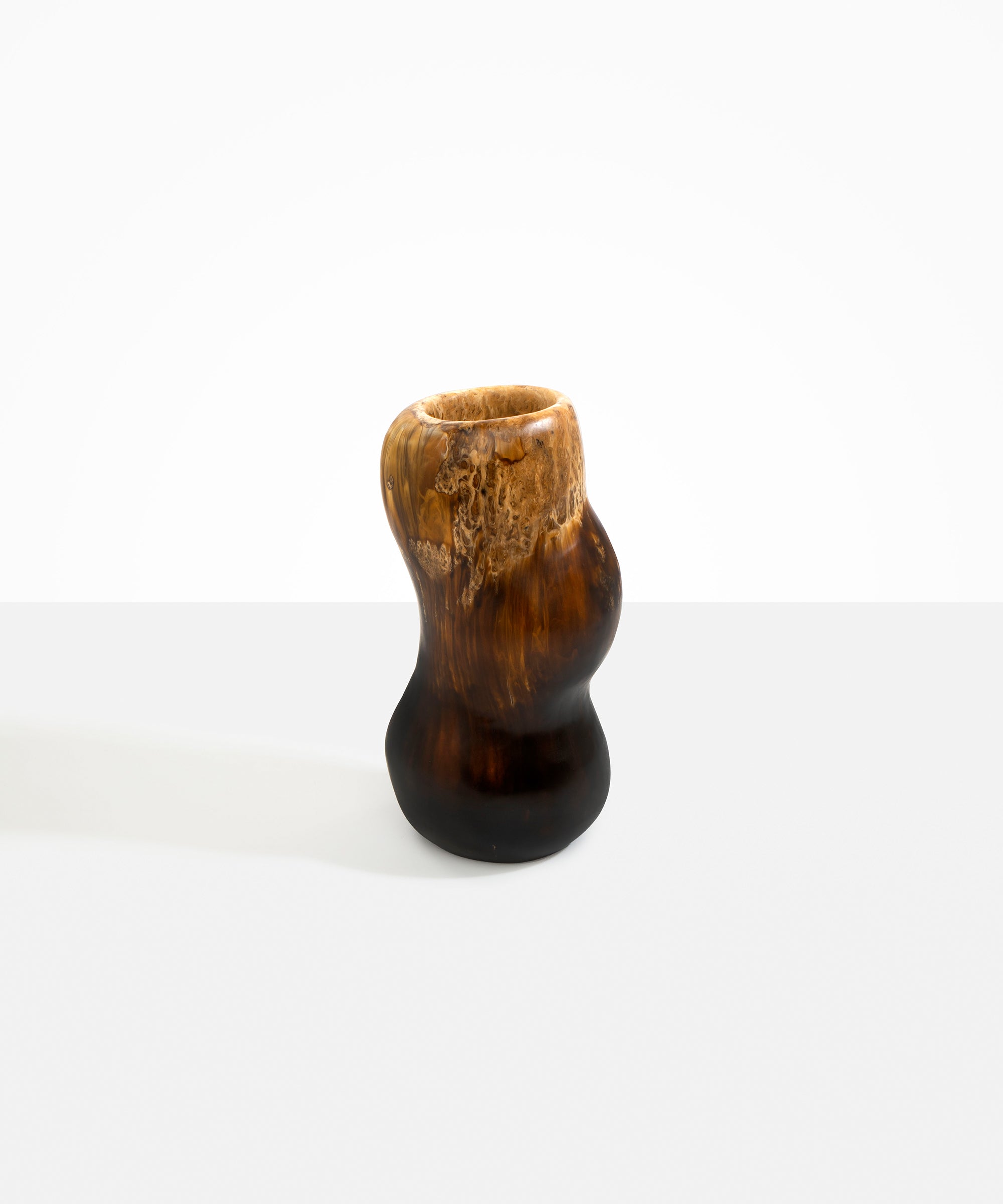 Dinosaur Designs Medium Valley Vase in Dark Horn Colour resin..