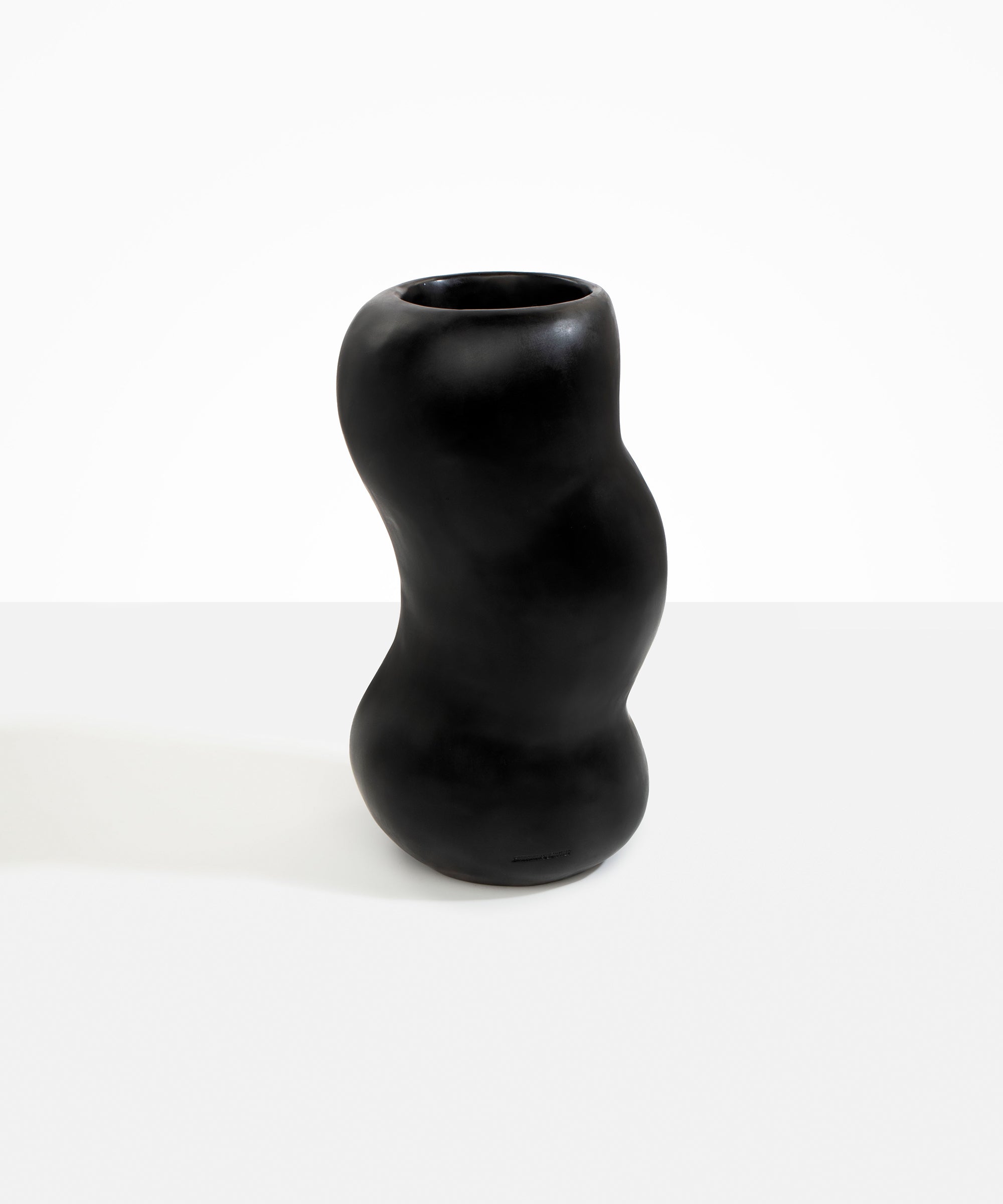 Dinosaur Designs Valley Vase in Black Colour resin..