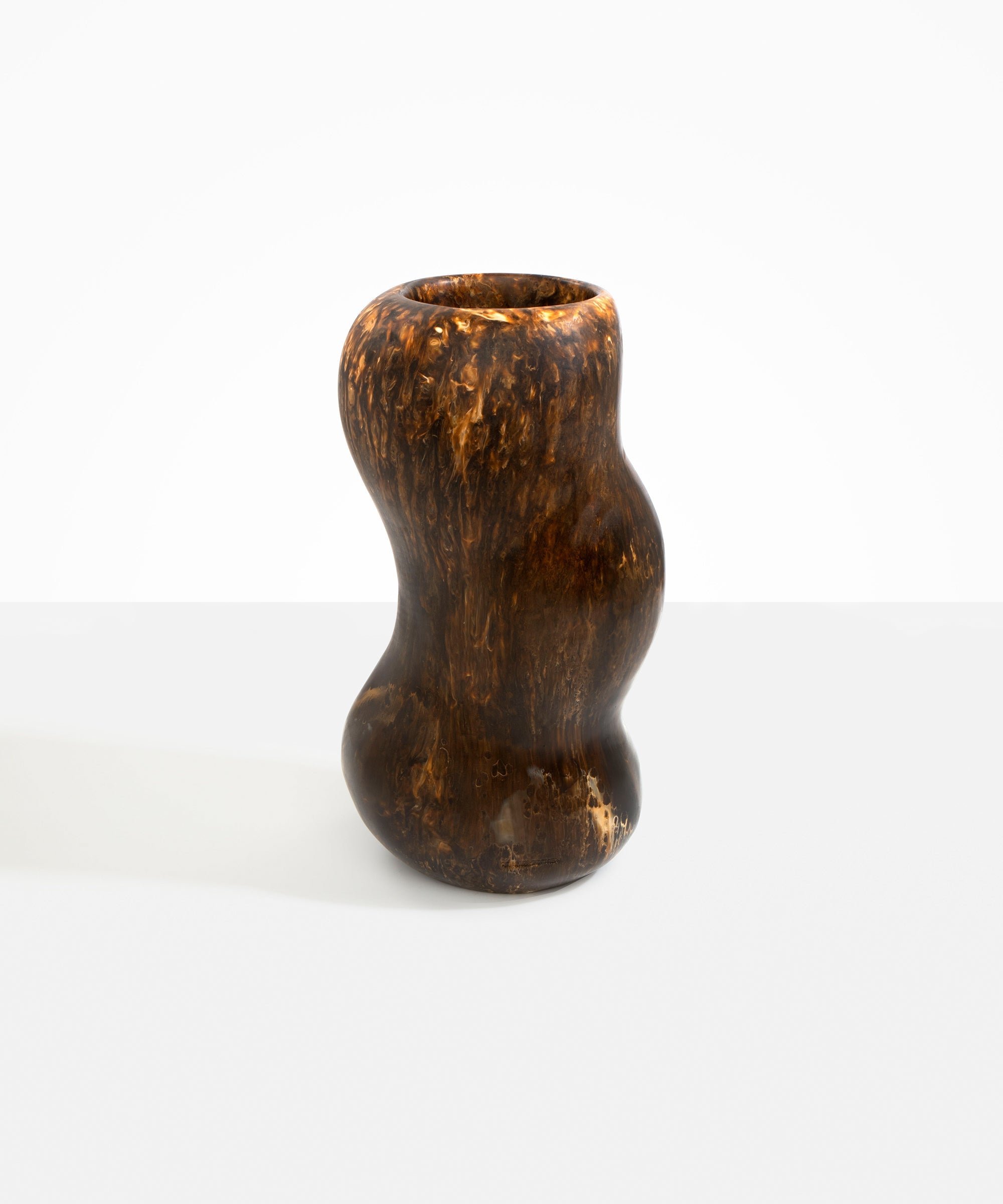 Dinosaur Designs Valley Vase in Dark Horn Colour resin..