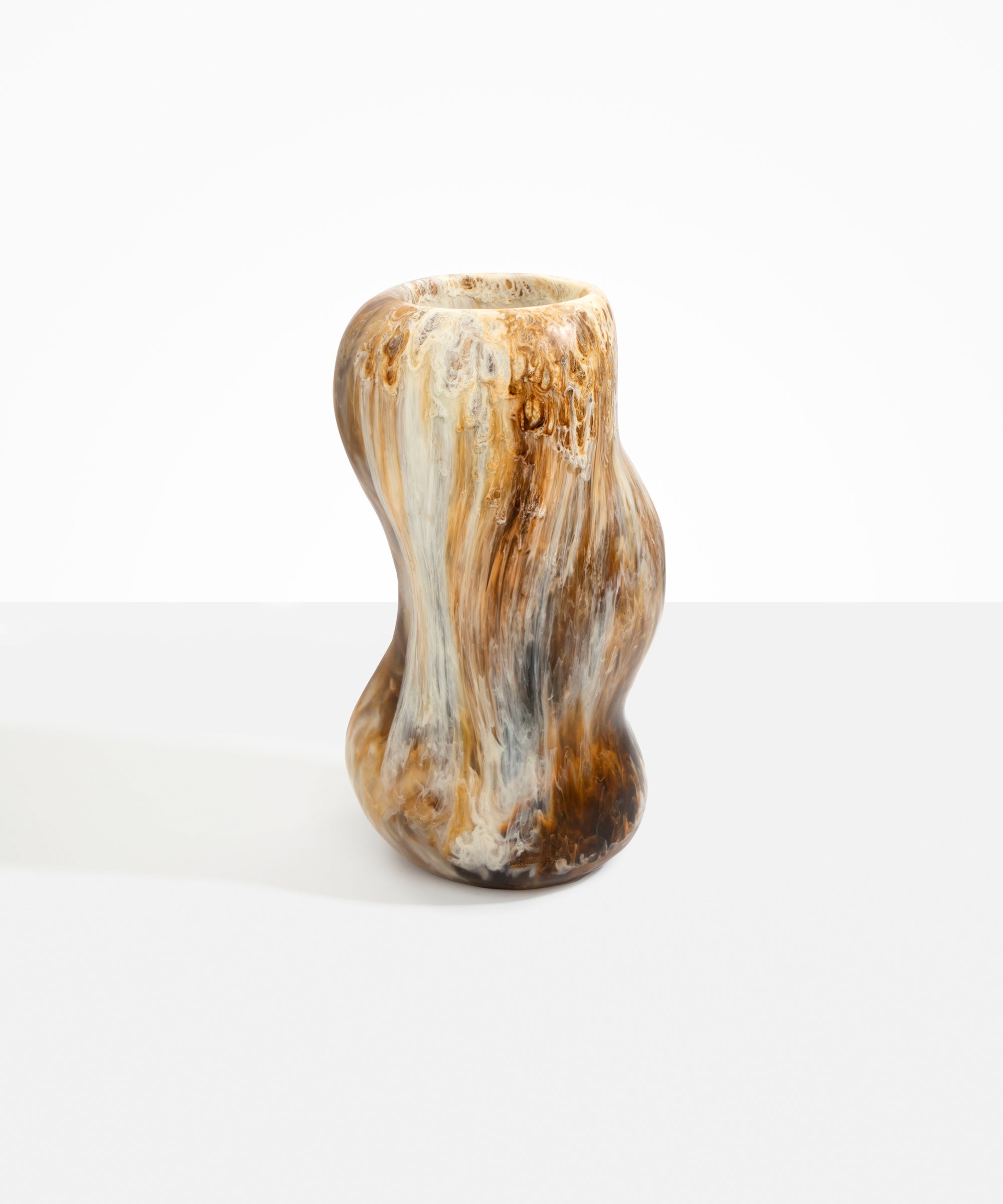 Dinosaur Designs Valley Vase in Light Horn Colour resin...