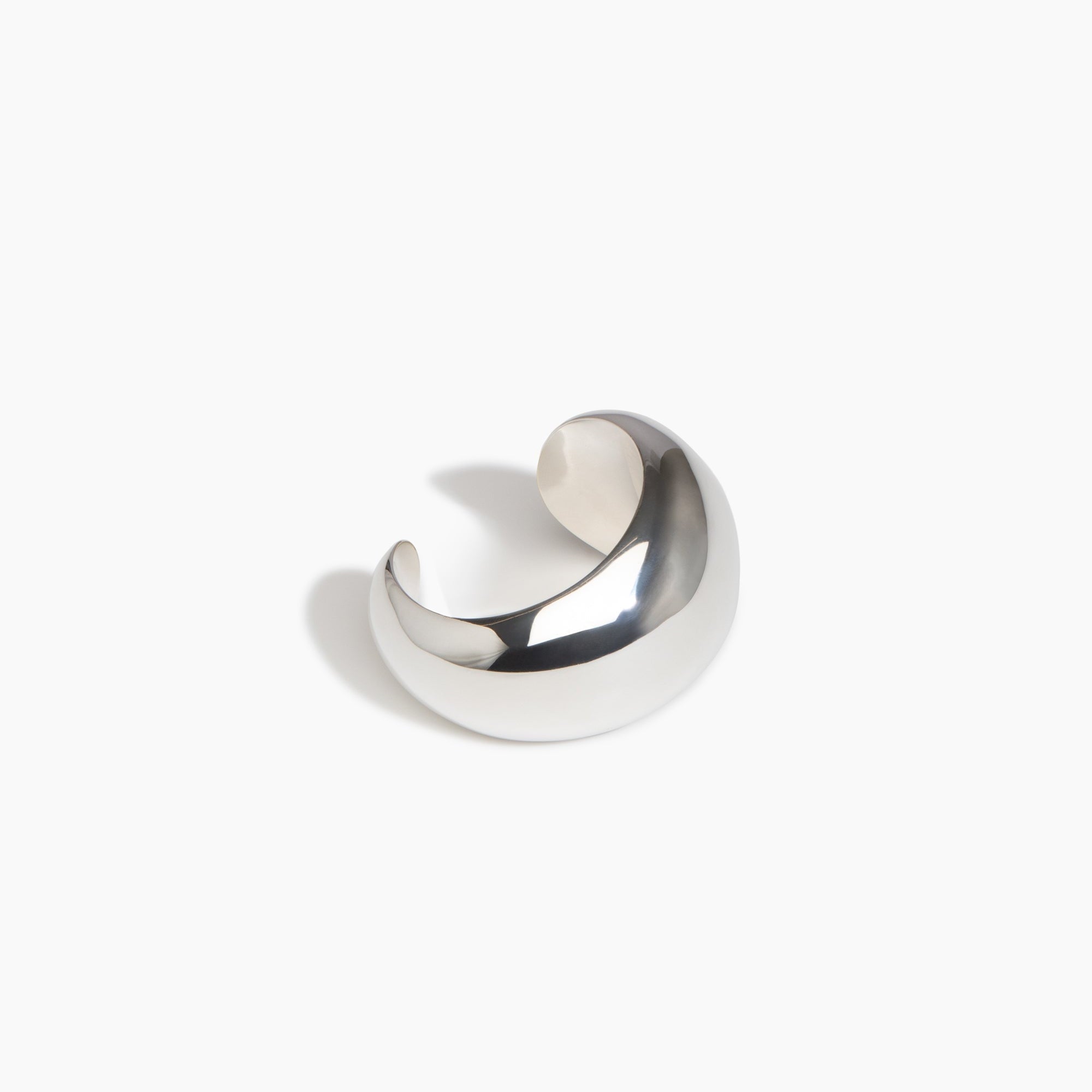 LO Collections x ALEX AND TRAHANAS Large Chifferi Cuff in Silver-Plated Brass Material.