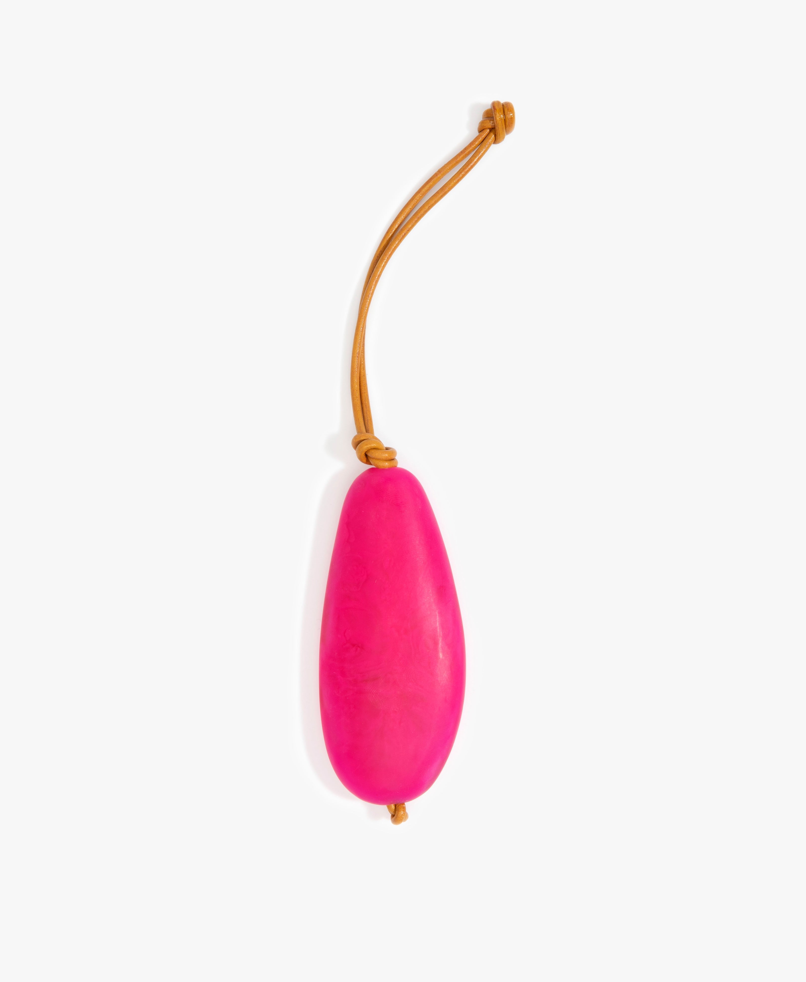Dinosaur Designs Pebble Keyring Keychains in Flamingo Colour resin 